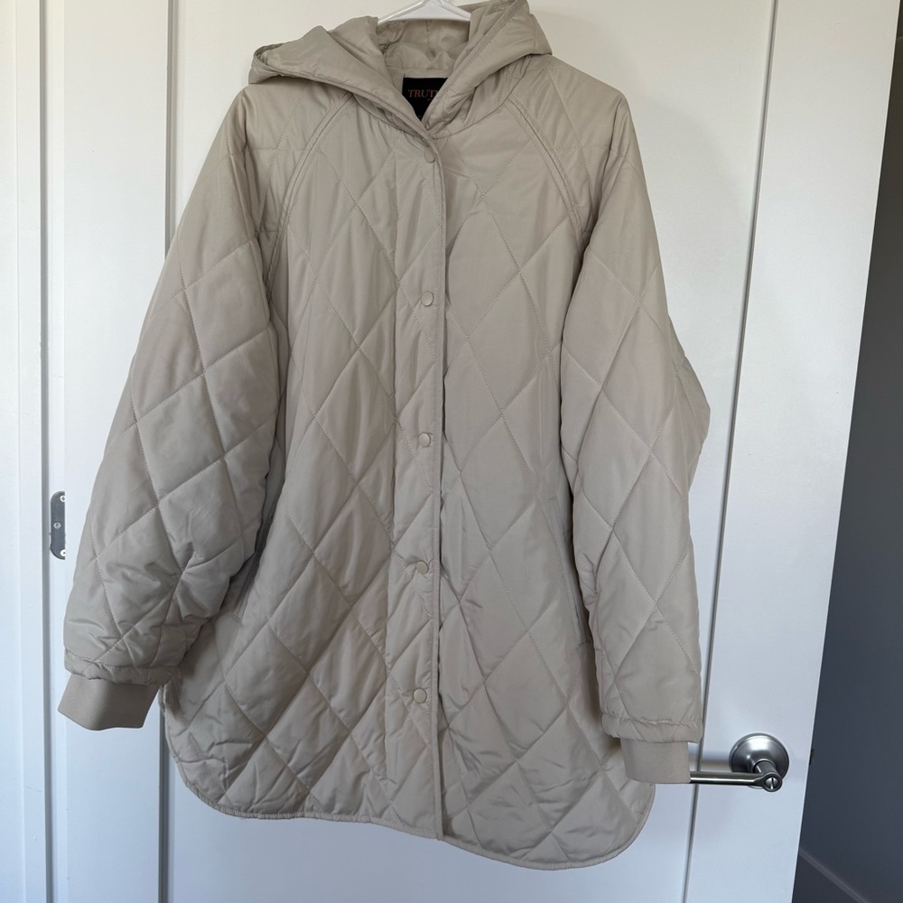 Truth by Republic | Quilted Hooded Jacket - Beige XL